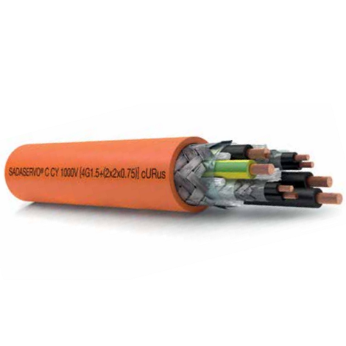 8/4C G + 18/1P + 16/1P Flexible Bare Copper Shielded pairs with Overall Shield Servo Cable CC CY UL/CSA 1000V