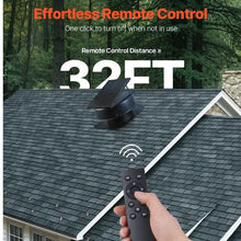 50W 3000 CFM High Airflow Solar Roof Attic Exhaust Fan with Smart Thermostat Remote Control