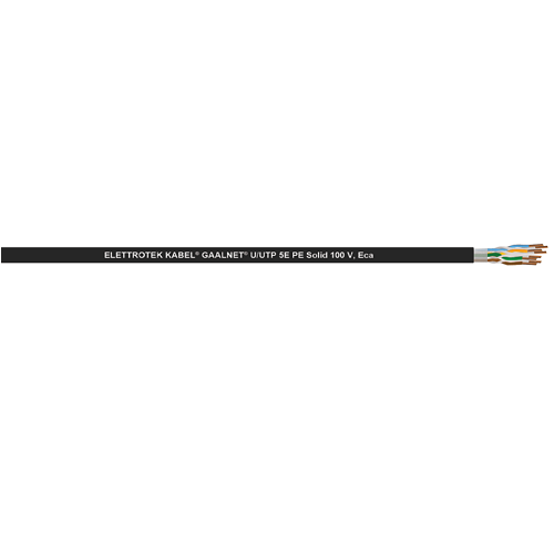 Gaalnet Solid Bare Copper U/UTP 5E PE 100V Data Transmission Cable