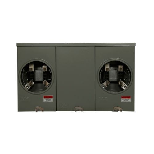 2-Gang 200A 600V Single-Phase Horizontal Ganged Meter Socket 1004401BCH
