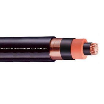 108-26-3236 1000 MCM 1C Bare Copper Shield Okoguard HV EPR Okoseal PVC 850mils 138KV Power Cable