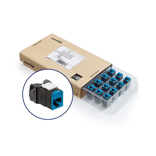 Cat 6A UTP QUICKPORT Jack Blue (Pack of 12)  6AUJK-CL6