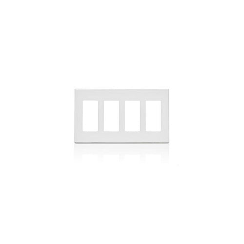 4 Gang Decora Plus Screwless Wallplate Polycarbonate White 80312-SW