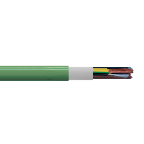 6 AWG 1C Bare Copper Unshielded Green Thermoplastic Halogen-Free 0.6/1KV Gaalflex Control 1000 BH Cable