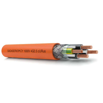 1 AWG 4C Gnd Bare Copper Shielded Nonwowen-tape Servo Cable Chain CY UL/CSA 1000V