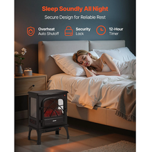 25.5-Inch Freestanding Electric Fireplace Stove Heater, 1500W 5120BTU Portable Fireplace