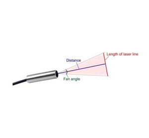 20 cm Focus 5 Deg 520nm Class 1M Green Line Laser Module VLM-520-56 LPO-D5-F20