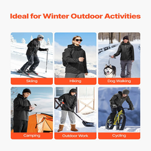 7.4V Battery Women’s Heated Jacket with Soft Shell Electric Heating Coat, 5 Heating Zones, 3 Heat Settings, Machine Washable, Size XL, Black