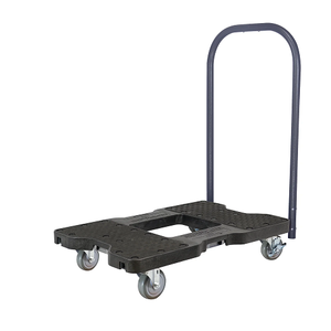 Snap-Loc Industrial Strength E-Track Push Cart Black Dolly SL1500P4B