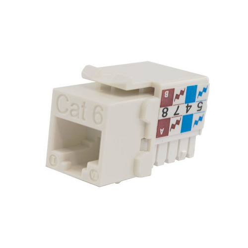 Cat6 Unshielded 90 Degree Jack White Keystone S45-3690W (Pack of 38)