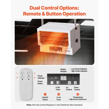 5000-Watt Electric Garage Heater With Remote Control & Overheat Protection for Indoor Workshop Warehouse