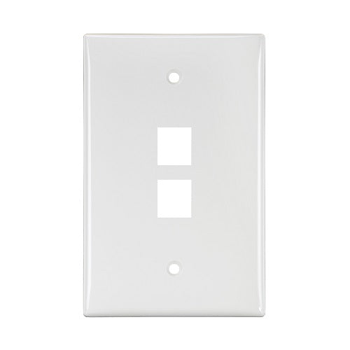2-Port Midsize Single-Gang QUICKPORT Wallplate White 41091-2WN