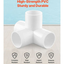 1" PVC Pipe Joints Elbow Connector 4-Way PVC Fittings (PACK 10)