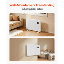 1500W Convection Panel Heater with Remote, Wall Mount or Portable Design – White