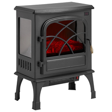25.5-Inch Freestanding Electric Fireplace Stove Heater, 1500W 5120BTU Portable Fireplace