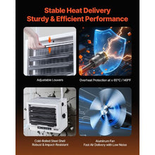 8500W Electric Garage Heater with Remote Timer & Overheat Protection – Wall/Ceiling Mount 240V White