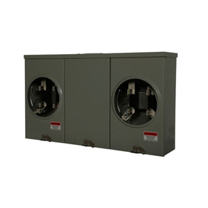 2-Gang 200A 600V Single-Phase Horizontal Ganged Meter Socket 1004401BCH