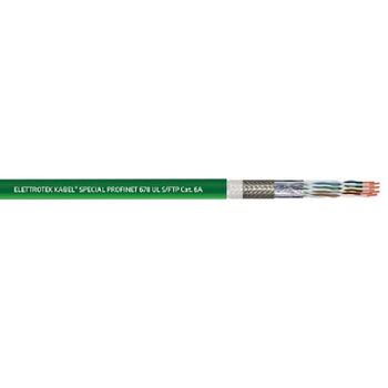 23 AWG 4P Stranded Bare Copper Shield Al Tape TC Braid PO PVC Profinet 678 UL Network Cable