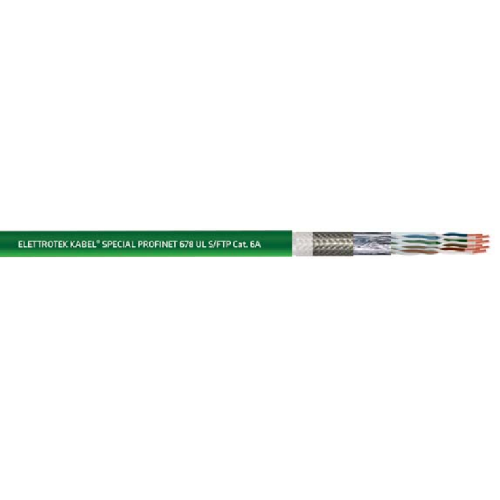 23 AWG 4P Stranded Bare Copper Shield Al Tape TC Braid PO PVC Profinet 678 UL Network Cable