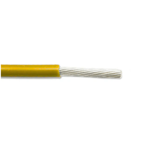 14 AWG 19 Stranded Unshielded M16878/17-BKE-04 Tinned Copper PVC Nylon Jacket 105C 600V Lead Wire Yellow