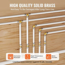 3/4" Brass Push-Fit for Air (Straight,Elbows,Tees) Pipe Fittings (45PCS)