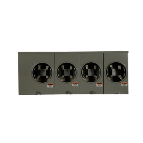 4-Gang 100A 600V Single-Phase Horizontal Ganged Meter Socket 1004405ACH