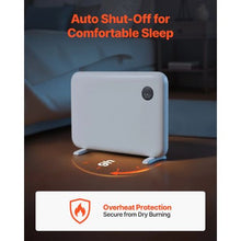 1500W Convection Panel Heater with Remote, Wall Mount or Portable Design – White