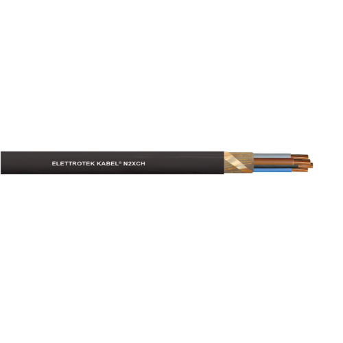 16 AWG 7C Bare Copper Unshielded Wrap Thermoplastic Polyolefine N2XCH 0.6/1KV Low Voltage Cable