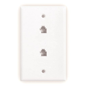 1 Port Stainless Steel Wallplate 6 Position USOC Jack WPSS