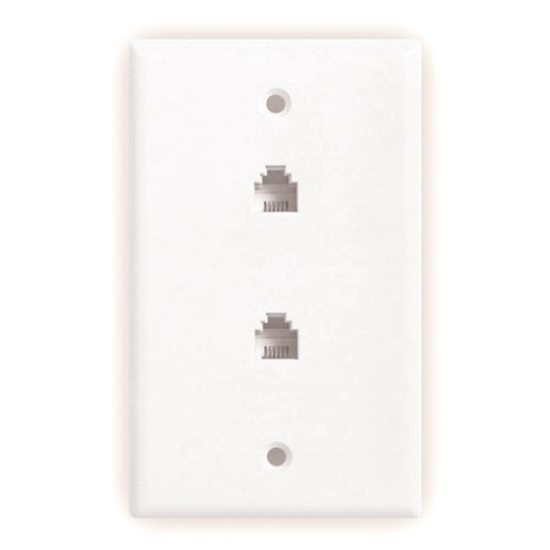 1 Port Stainless Steel Wallplate 6 Position USOC Jack WPSS