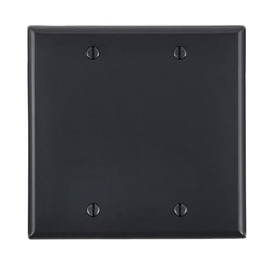 2-Gang Blank Wallplate Black 80725-E