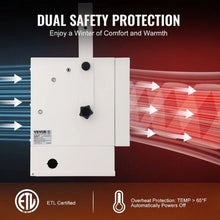 7500W Electric Garage Heater Wall/Ceiling Mount with Remote & Timer Hardwired Shop Heater