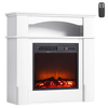 33-Inch 1500W Freestanding Electric Fireplace Stove Heater Mantel White
