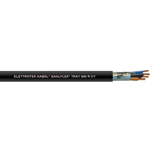 14 AWG 50C Stranded Bare Copper Unshielded Al Tape TC Drain PVC Gaalflex Tray 600 R CY Cable