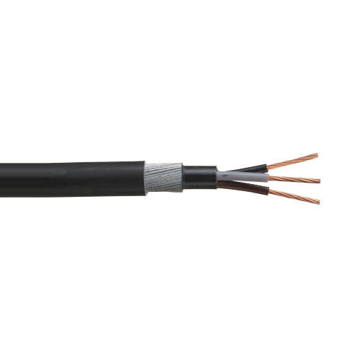 70.0mm 3C Stranded Bare Copper XLPE PVC 600/1000V Armoured Power Cable