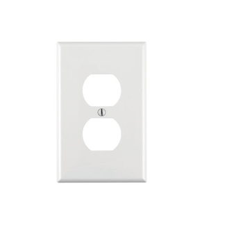 1 Gang Duplex Outlet Wallplate Midway Size White PJ8-W