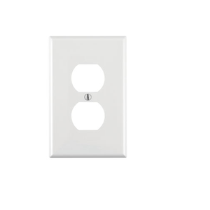 1 Gang Duplex Outlet Wallplate Midway Size White PJ8-W