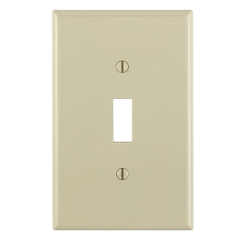 1 Gang Toggle Wallplate Midway Size Ivory PJ1-I