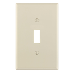 1 Gang Toggle Wallplate Midway Size Light Almond PJ1-T