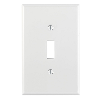 1 Gang Toggle Wallplate Midway Size White PJ1-W
