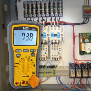 True-RMS Industrial Wireless Digital Multimeter, 1000V AC/DC, with Temperature Measurement and Power Factor DM525