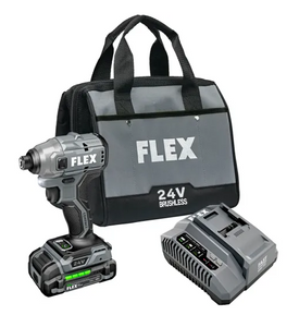 24V FLEX Cordless 1/4" Hex 2.5Ah Compact Impact Driver Kit FX1331-1A