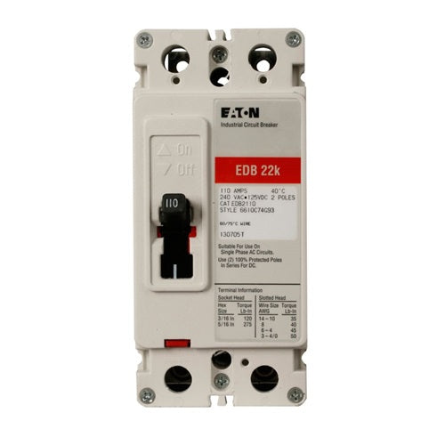 2 Pole Series C F-frame Molded Case Circuit Breaker EDB2100