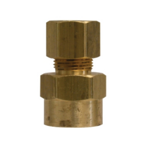 3/4 Inch Compression 1/2 Inch FNPTF Aluminum Brass Adapter 18164