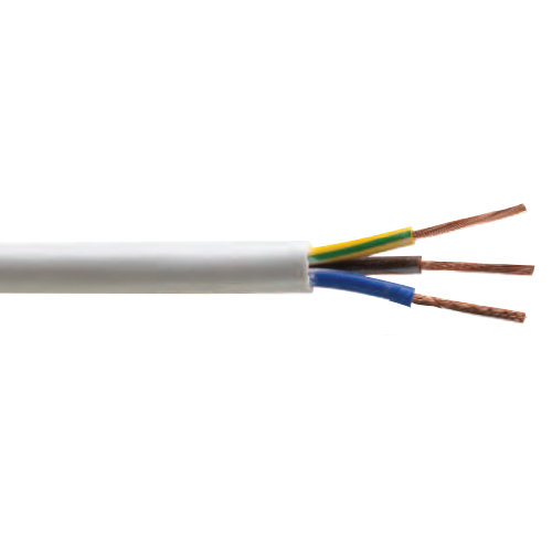 2.5mm 3 Core BC PVC Insulated H05VV-F 300/500V Sheathed Flexible Cable