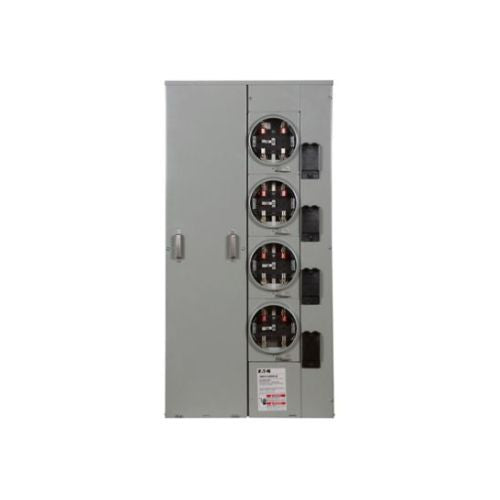 4-Gang 125A 120/240V Single-Phase Meter Socket With 400A Horn bypass 1MP4124RRLB