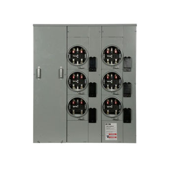 125A 120/240VAC 6-Gang Meter Pack with Horn Bypass 1MP6126RRLB