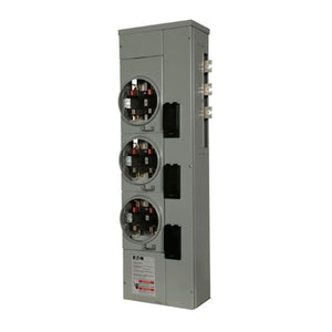125A 120/240VAC 3-Gang Meter Pack with 800A Bus Horn Bypass 1MM312RRLB