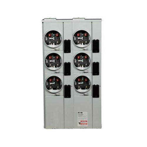NEMA 3R 125A 120/240VAC 6-Gang Meter Pack 1MP6126RRL