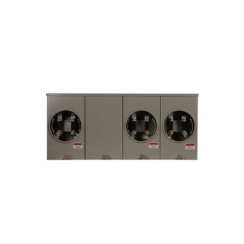3 Gang 200A 600V Single Phase Four Jaw Meter Socket 1008959CH